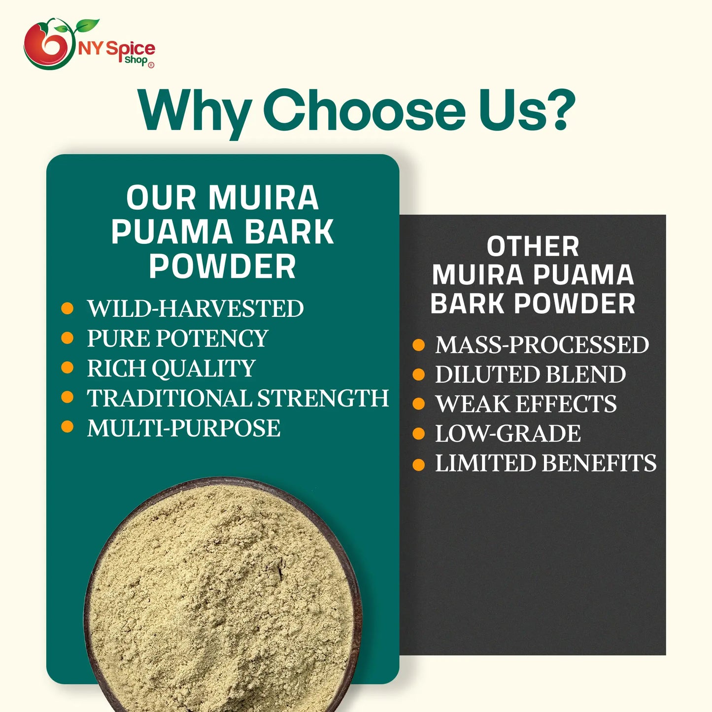Muira Puama Bark Powder - NY Spice Shop