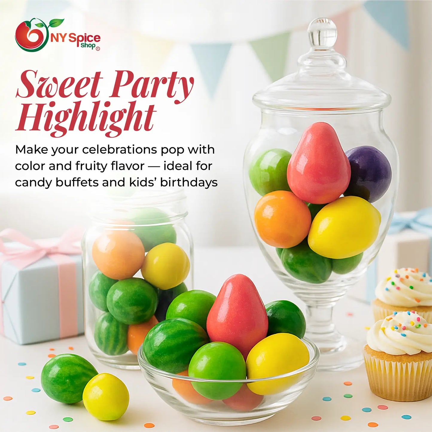 Mega Fruit Gumballs - NY Spice Shop