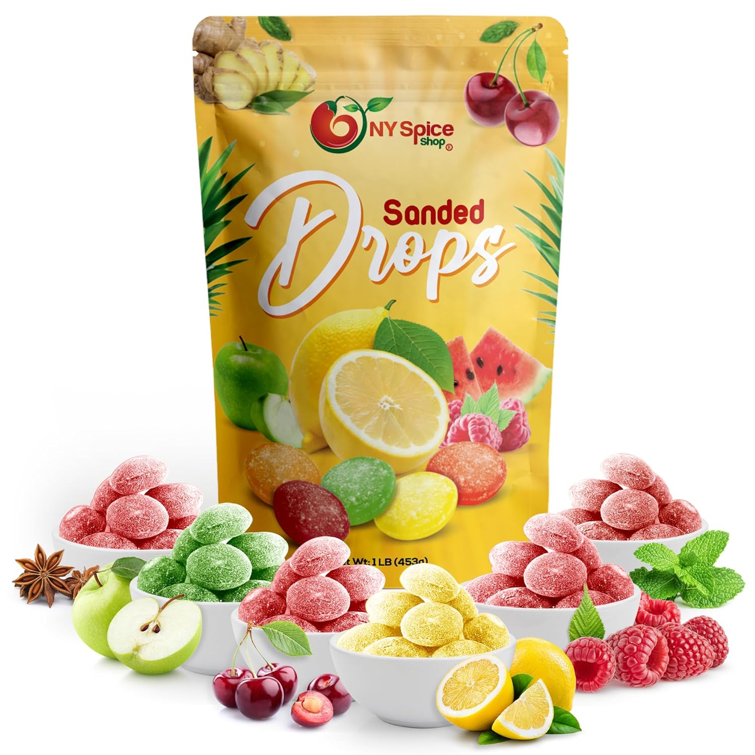 Assorted Sanded Fruit Drops - NY Spice Shop