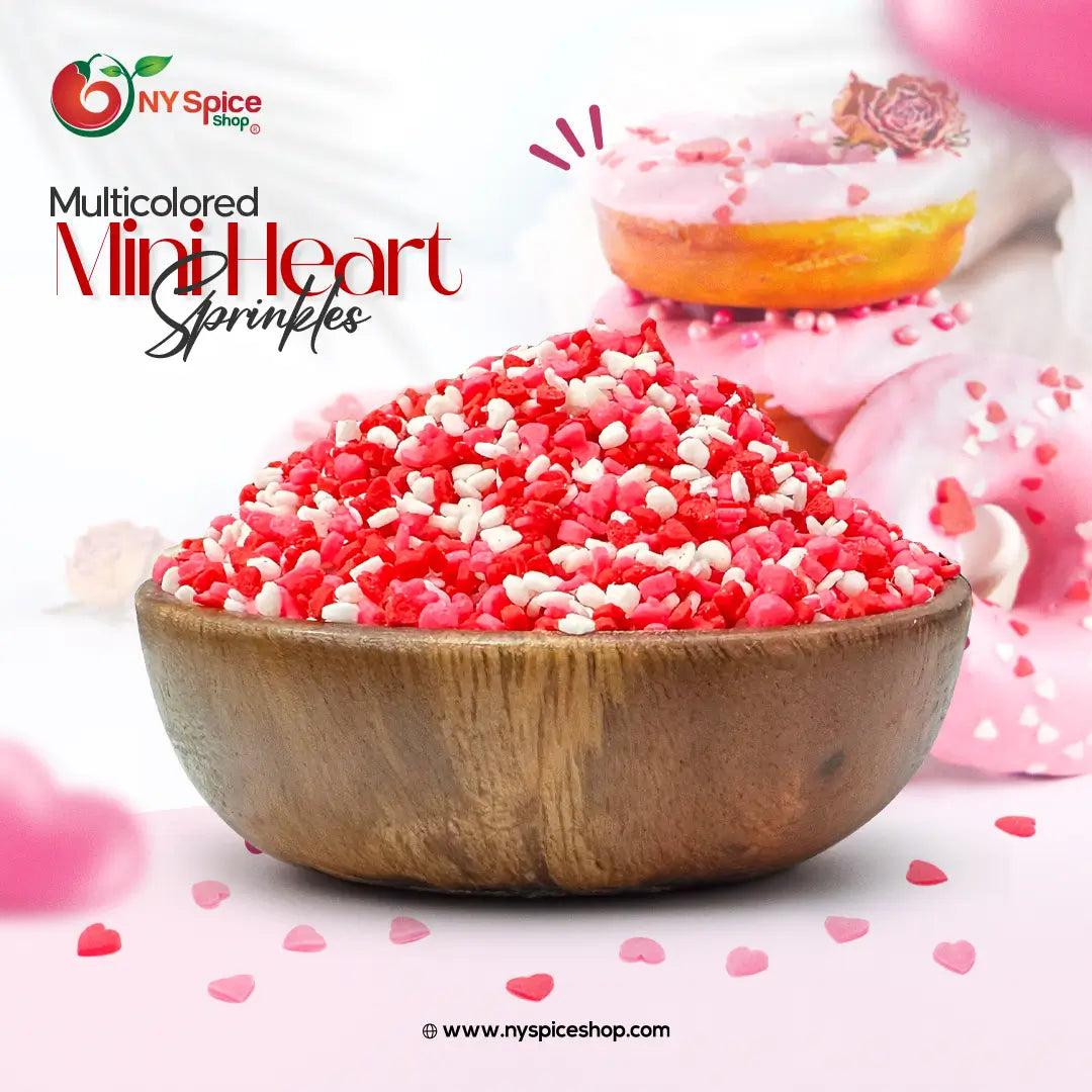 Multicolored Mini Heart Sprinkles - NY Spice Shop