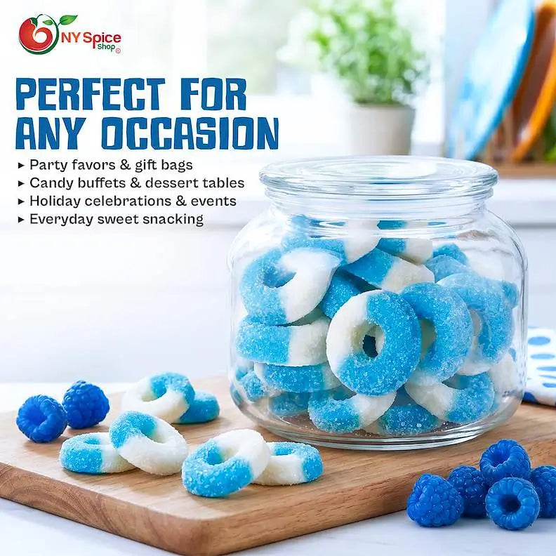 Gummy Blue Raspberry Rings - NY Spice Shop
