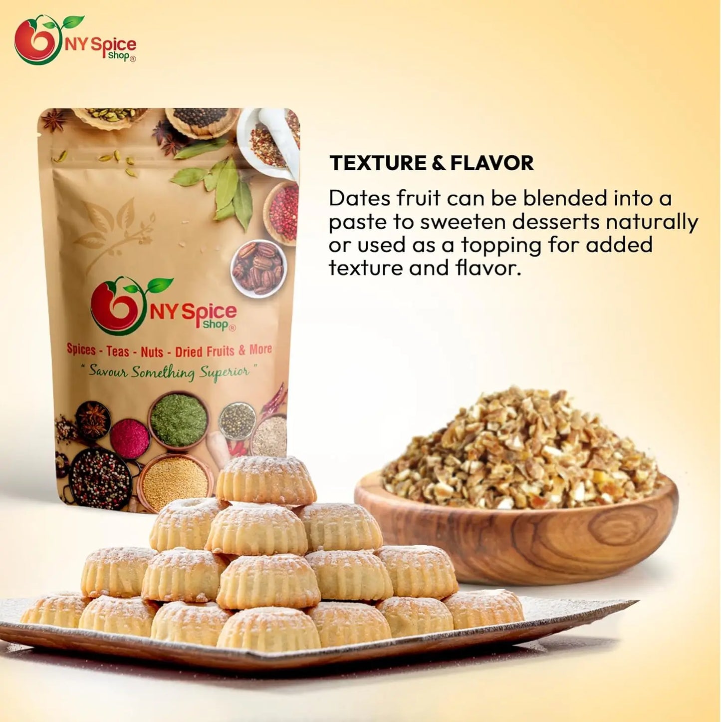 Chopped Dates - Diced Dates - NY Spice Shop