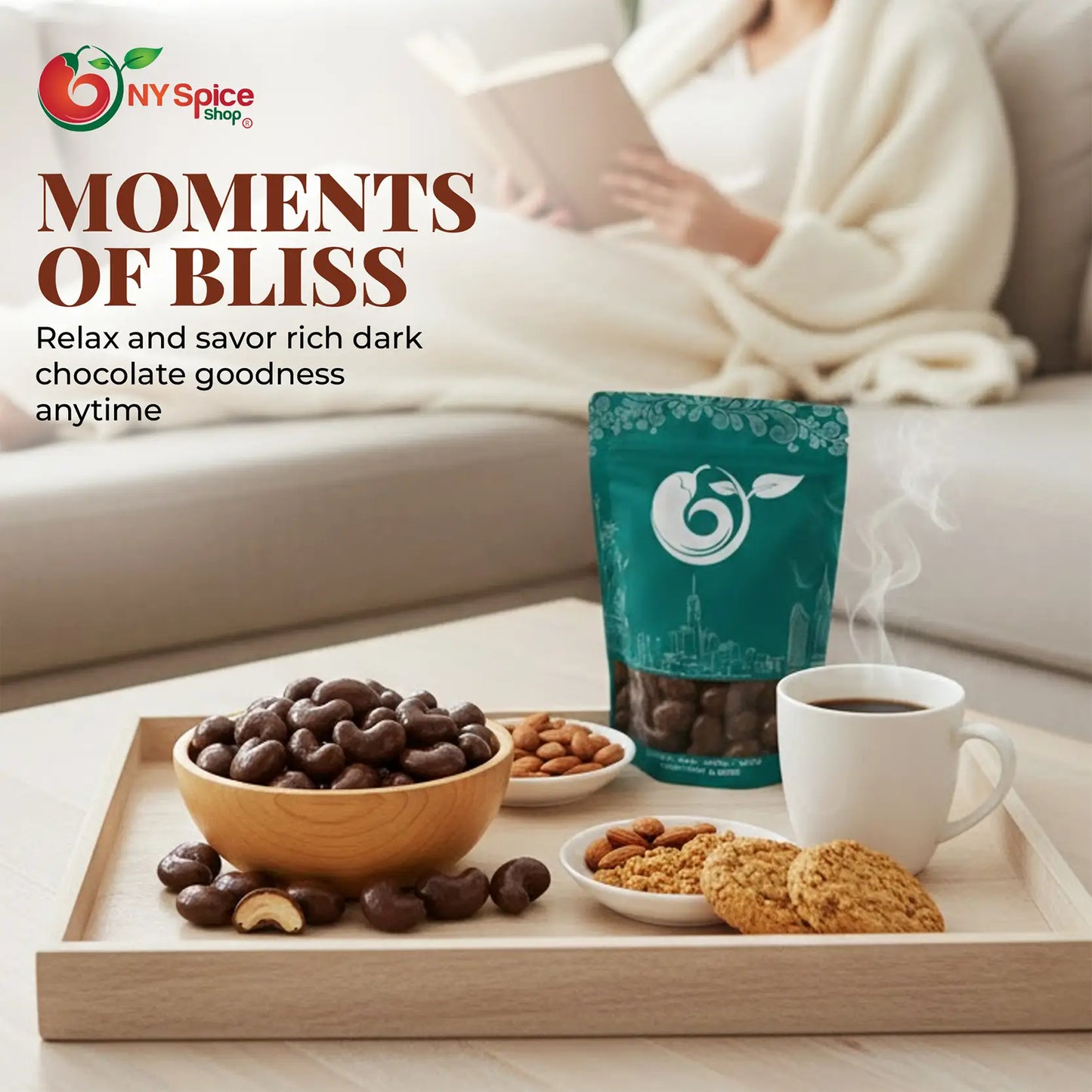 Dark Chocolate Cashews - NY Spice Shop