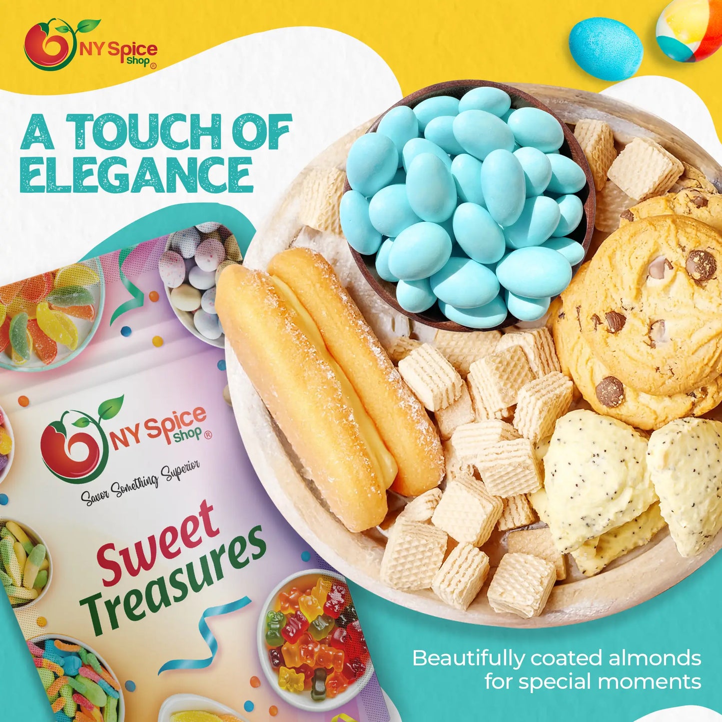 Super Fine Blue Jordan Almonds - NY Spice Shop