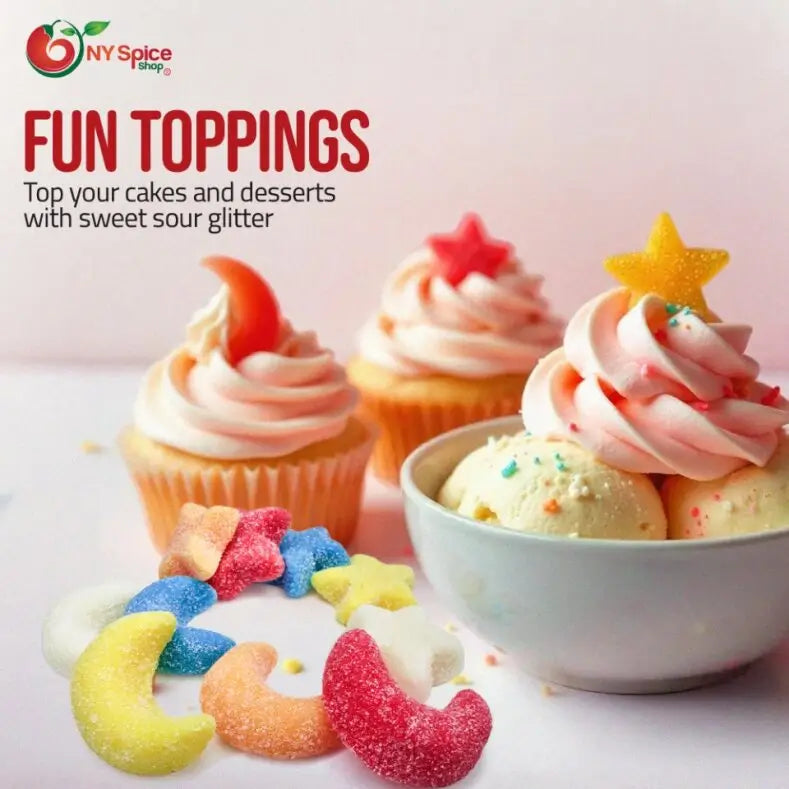 Gummy Glitter Sour Stars & Moons - NY Spice Shop