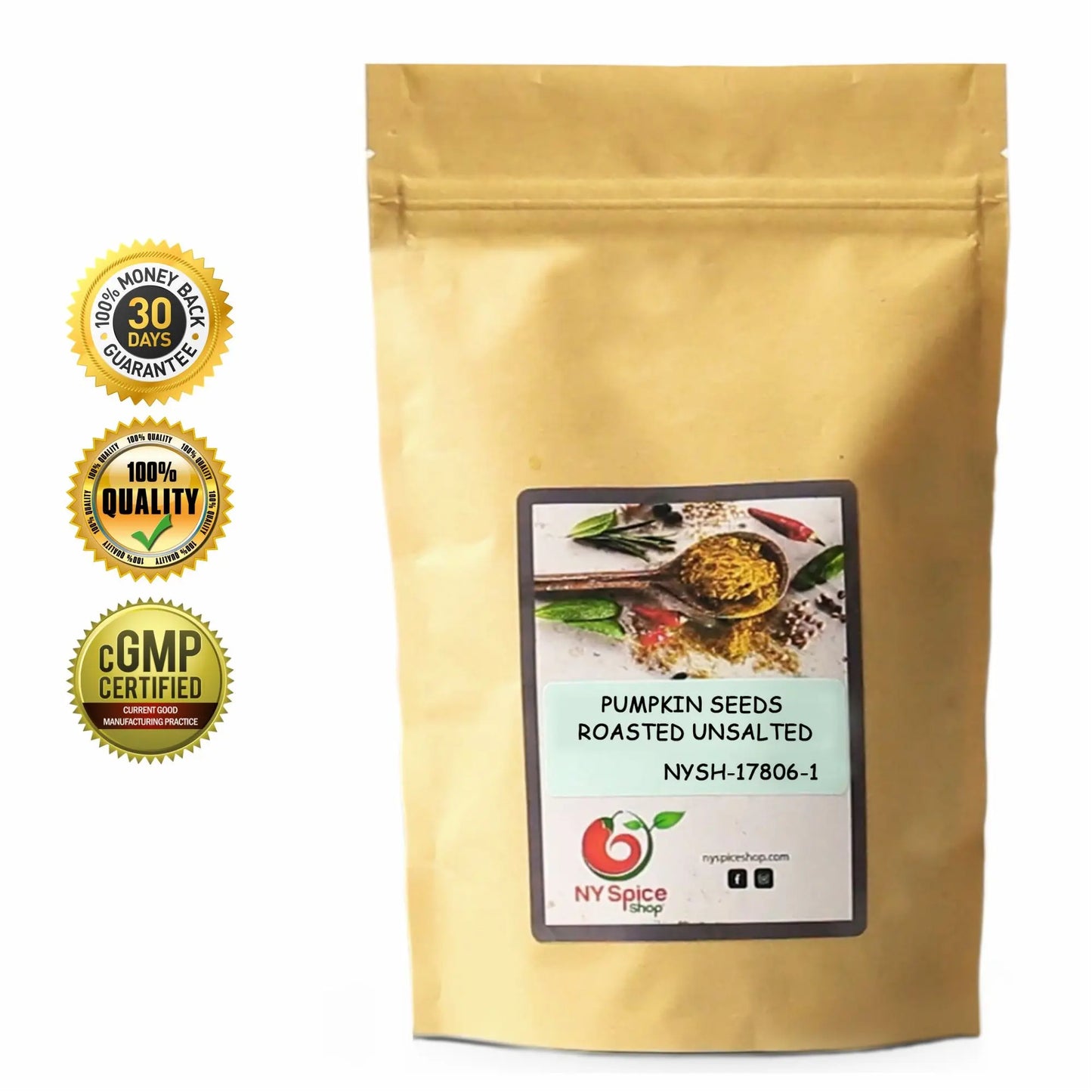 Pumpkin Seeds, Roasted, Unsalted, In-Shell - NY Spice Shop