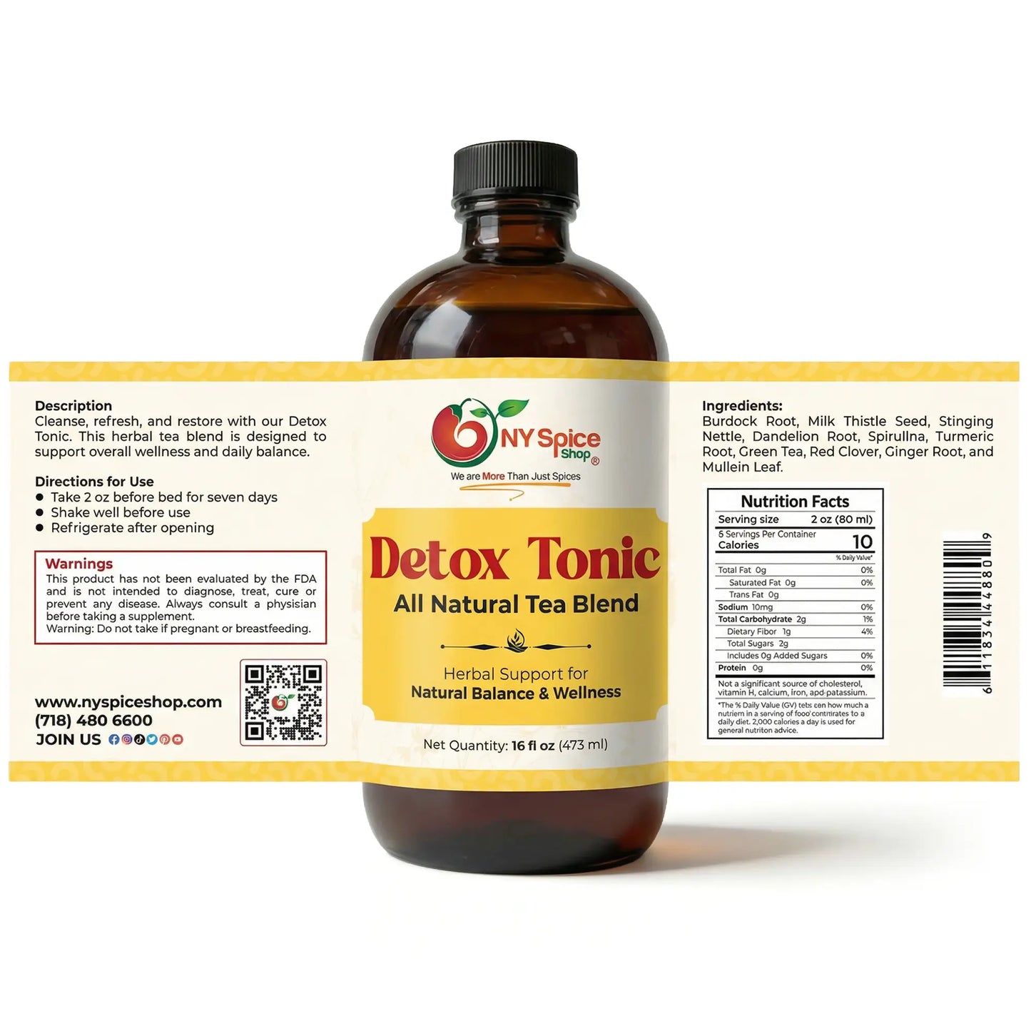 Detox Tonic Natural Tea Blend - NY Spice Shop