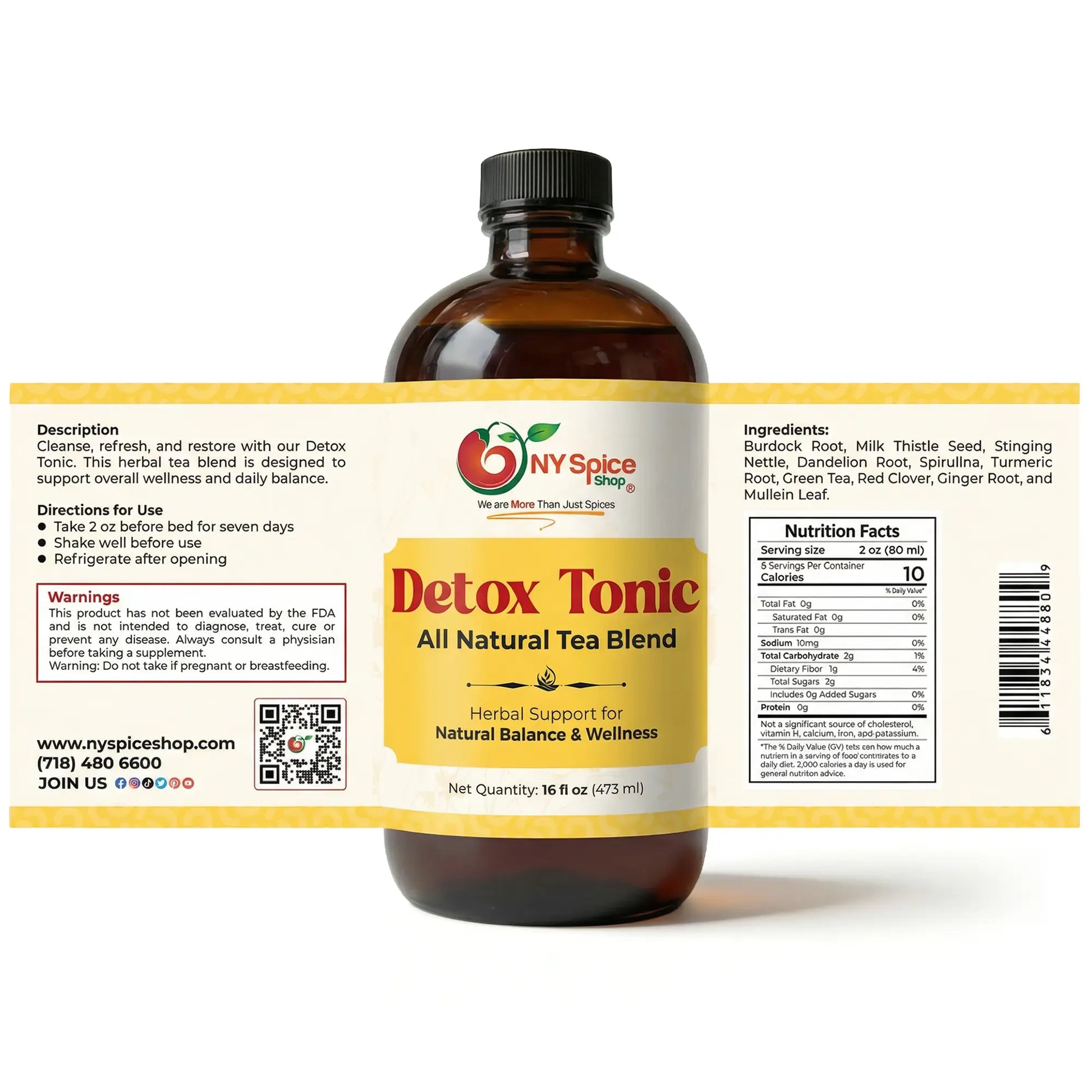 Detox Tonic Natural Tea Blend - NY Spice Shop