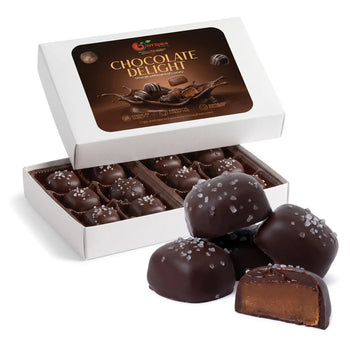 Dark Chocolate Sea Salt Caramel Square