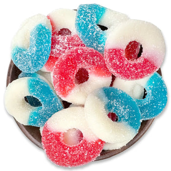 Red, White, and Blue Gummy Rings - NY Spice Shop