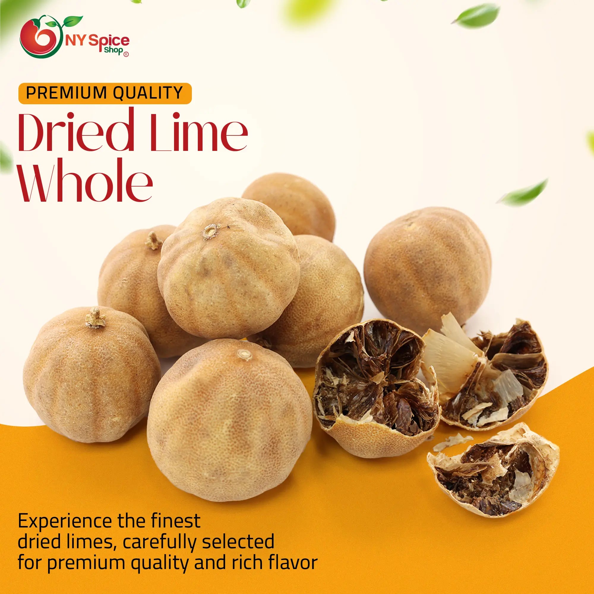 Dried Yellow Lemons/Limes, Whole - NY Spice Shop - Buy Online