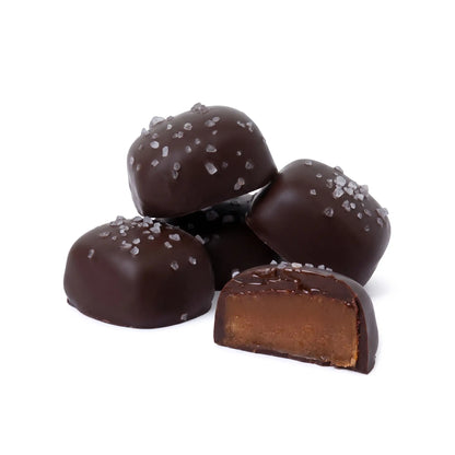 Dark Chocolate Sea Salt Caramel Square