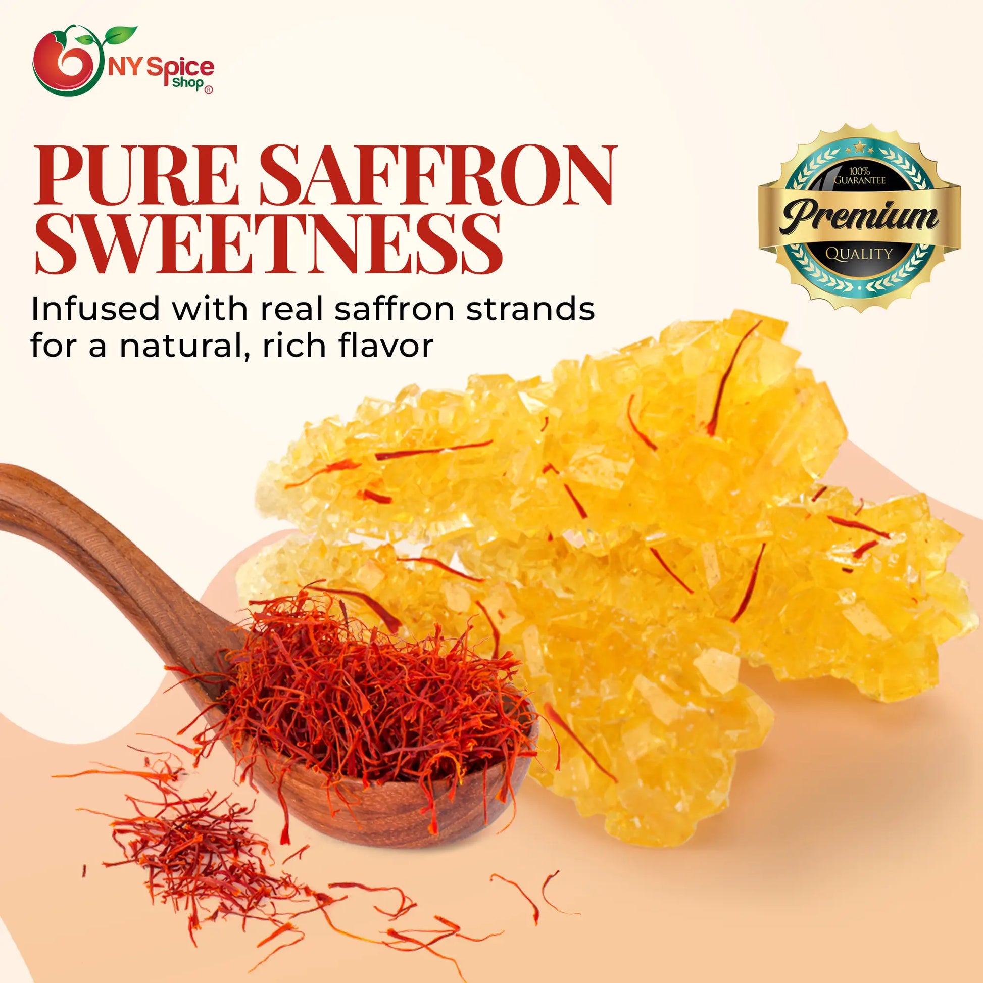 Crystal Rock Candy with Saffron - NY Spice Shop