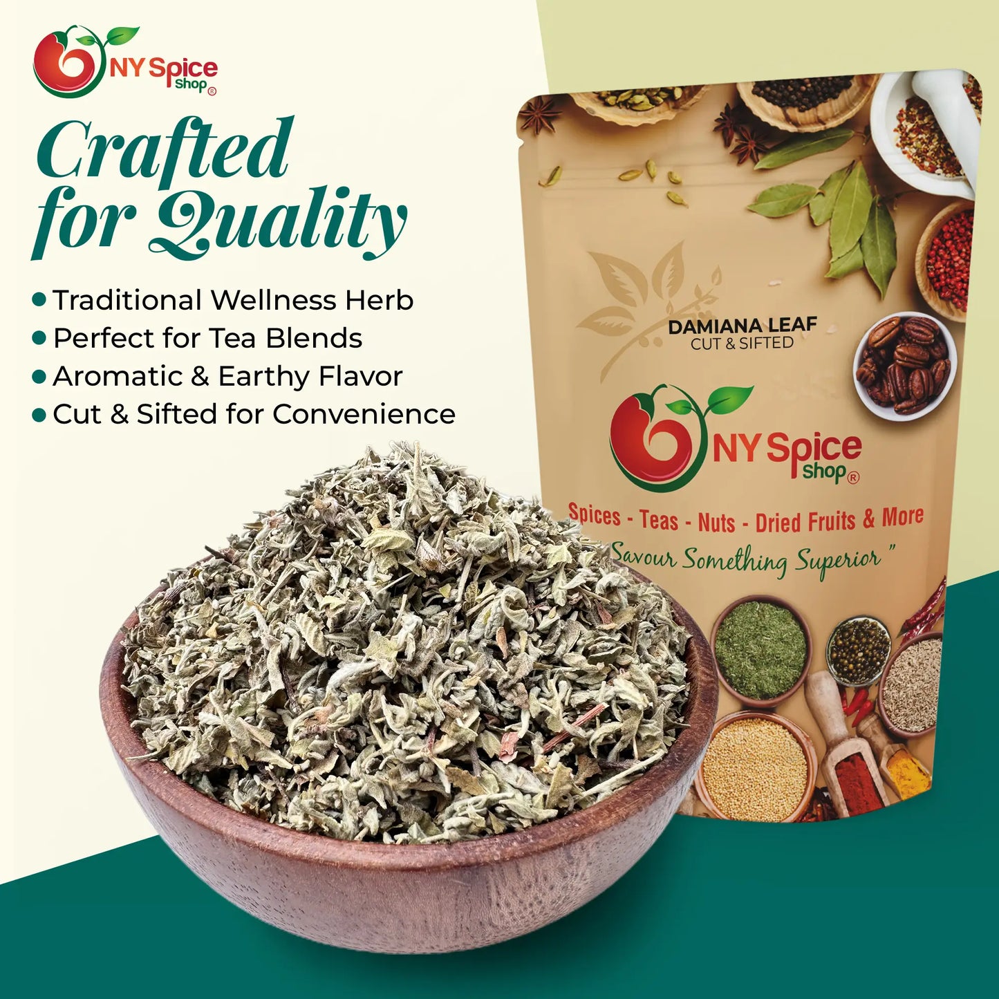Damiana Leaf - Cut & Sifted - NY Spice Shop