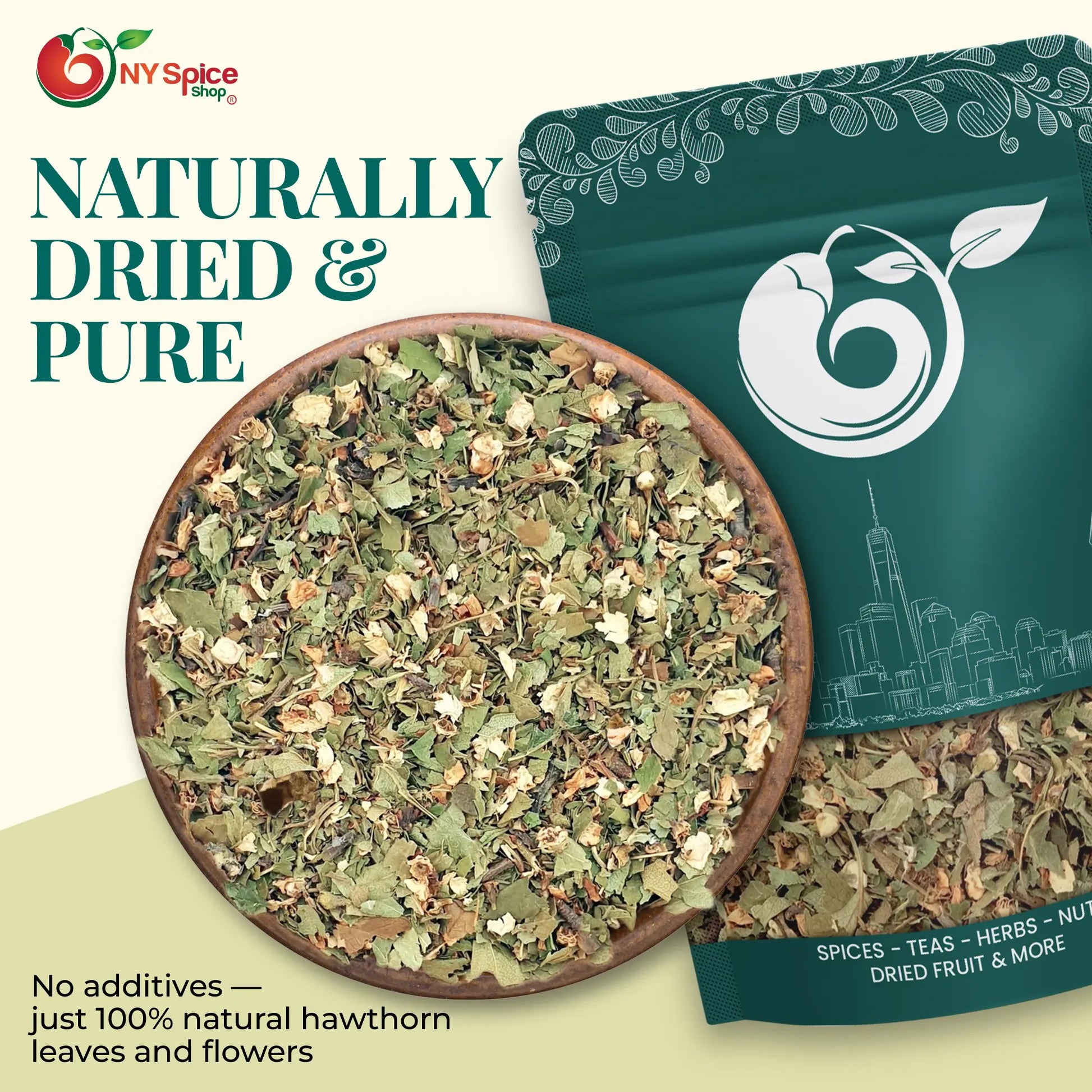 Hawthorn Leaf & Flower - Wild Crafted - NY Spice Shop
