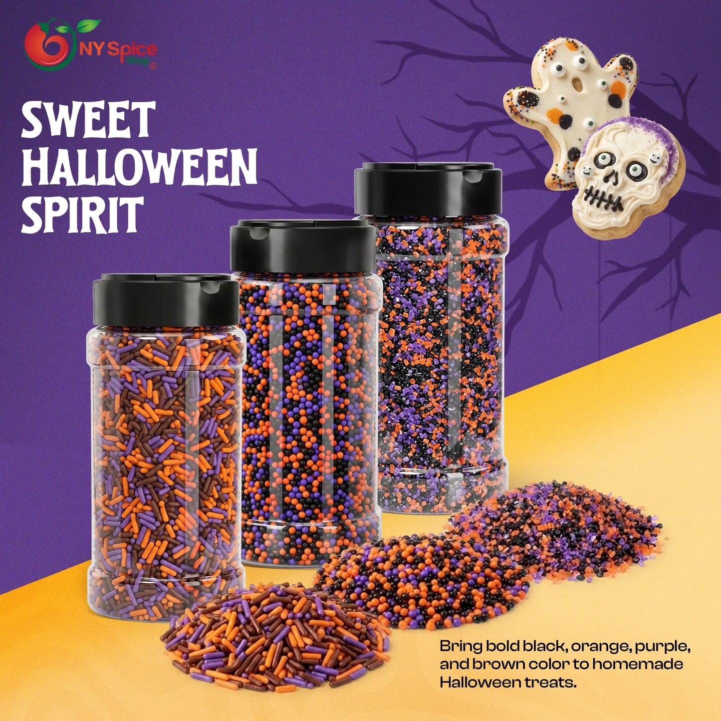 Halloween Baking supplies - Nonpareils, Sprinkles & Sanding sugar