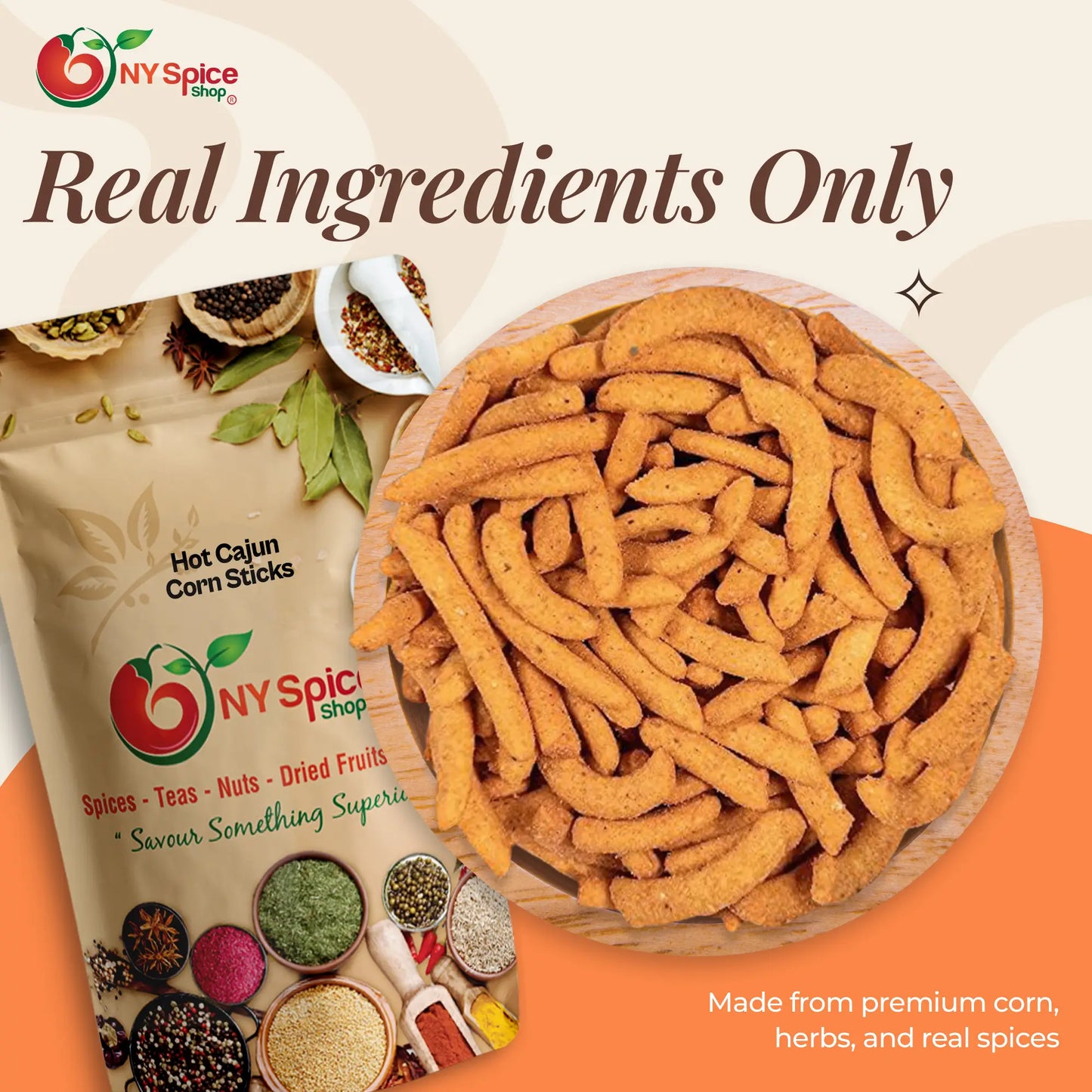 Hot Cajun Corn Sticks - NY Spice Shop