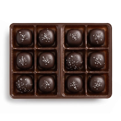 Dark Chocolate Sea Salt Caramel Square