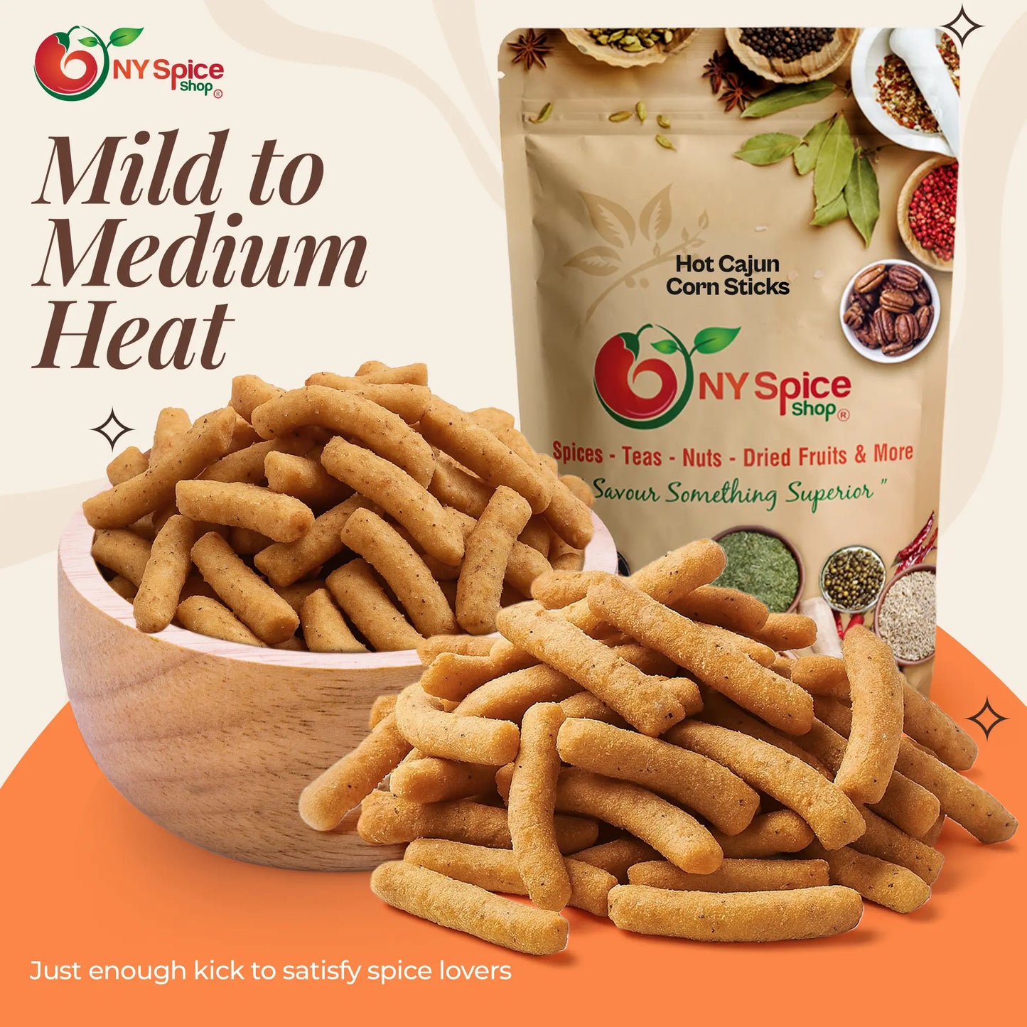 Hot Cajun Corn Sticks - NY Spice Shop