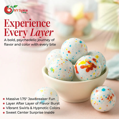 Psychedelic Jawbreakers with Candy Centre - 1.75 Inches - NY Spice Shop