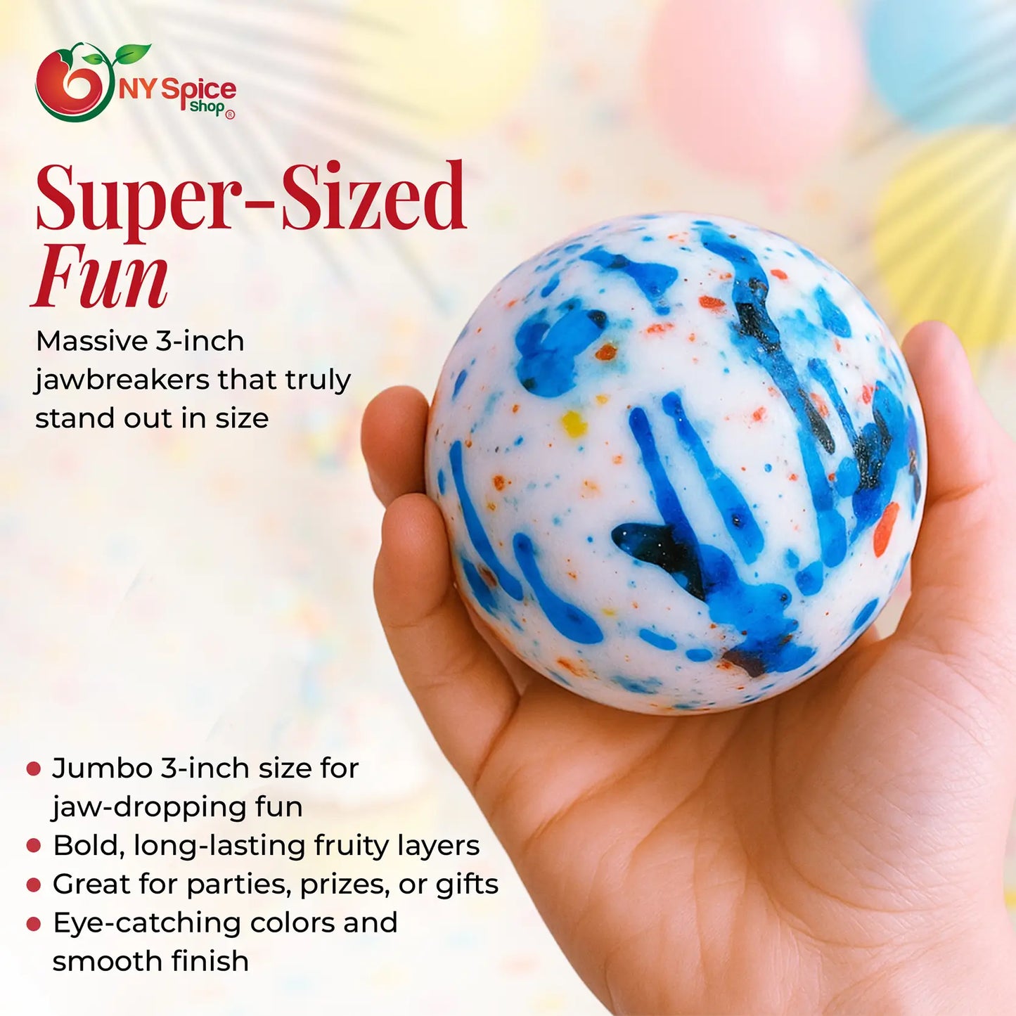 Colossal Unwrapped Jawbreakers -3 Inches - NY Spice Shop