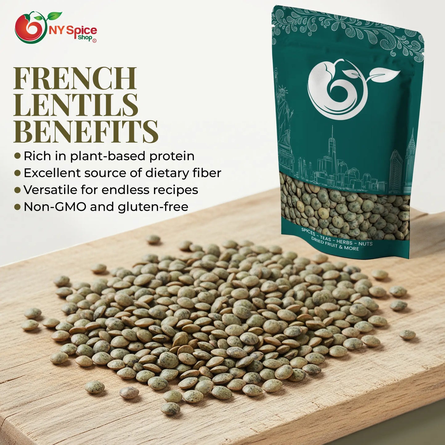 French Lentils - Beans - NY Spice Shop