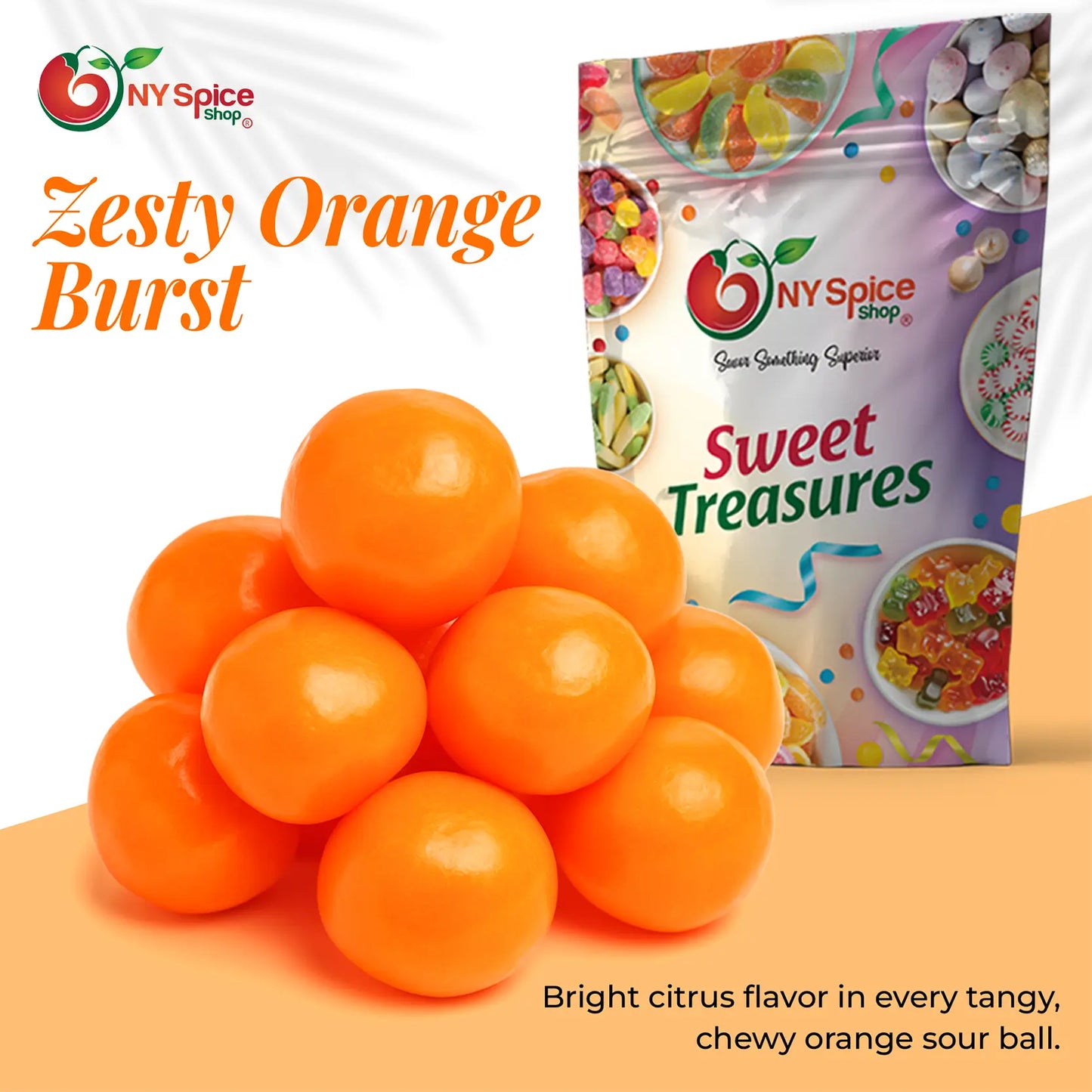 Orange Fruit Sour Balls - NY Spice Shop