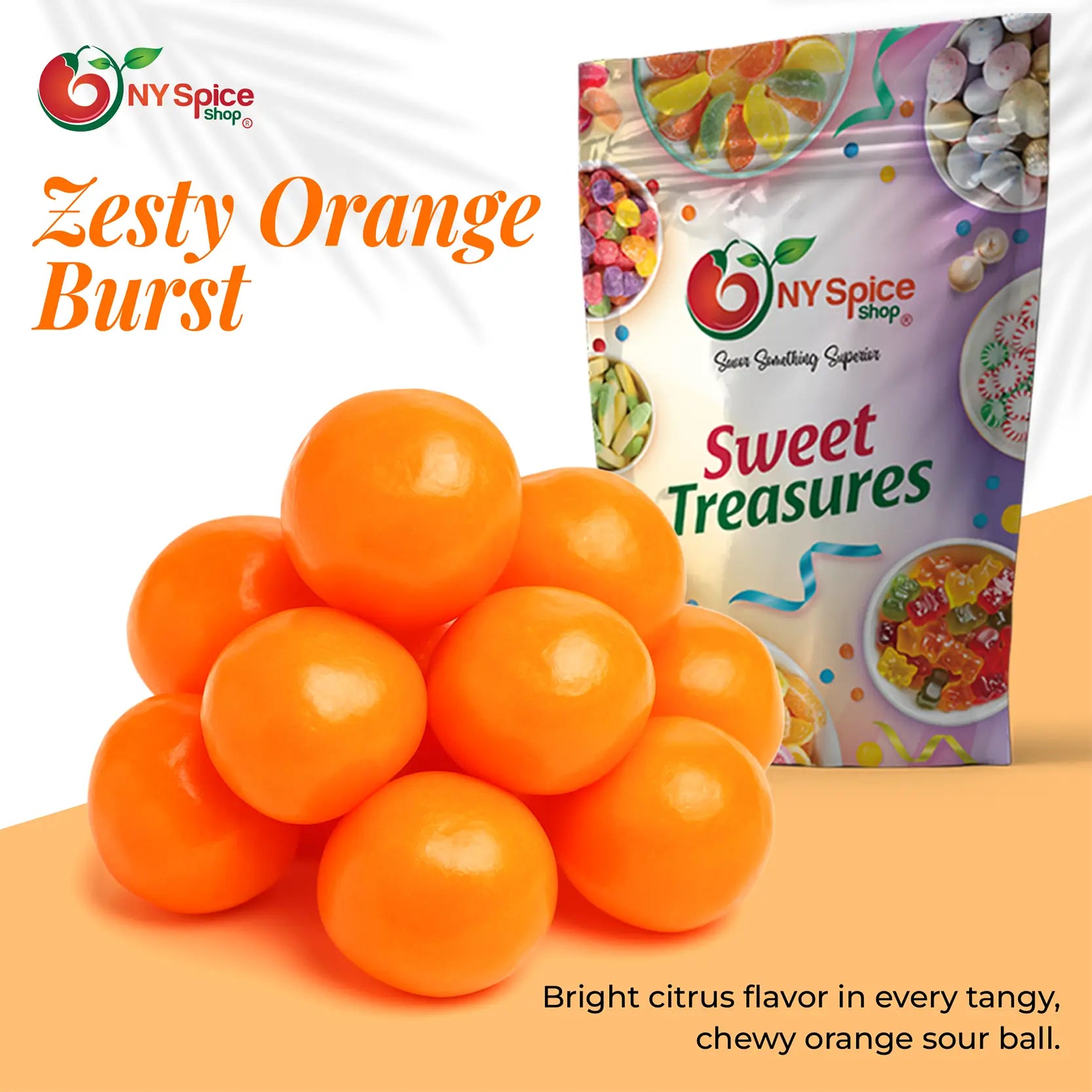 Orange Fruit Sour Balls - NY Spice Shop