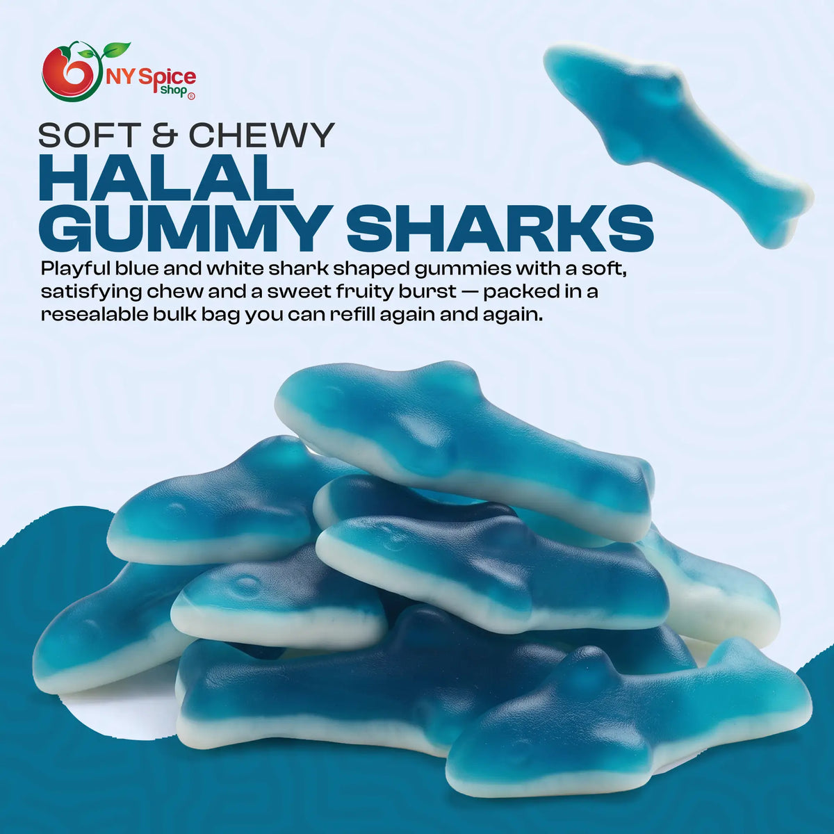 Halal Gummy Sharks - NY SPICE SHOP