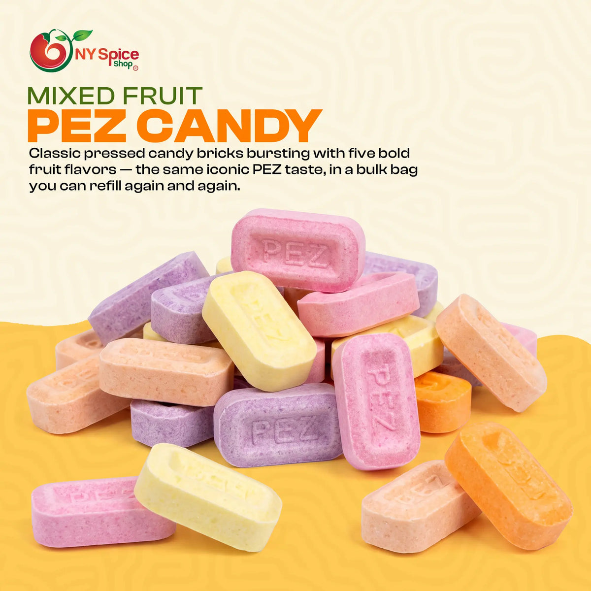 PEZ Mixed Fruit Candy Unwrapped