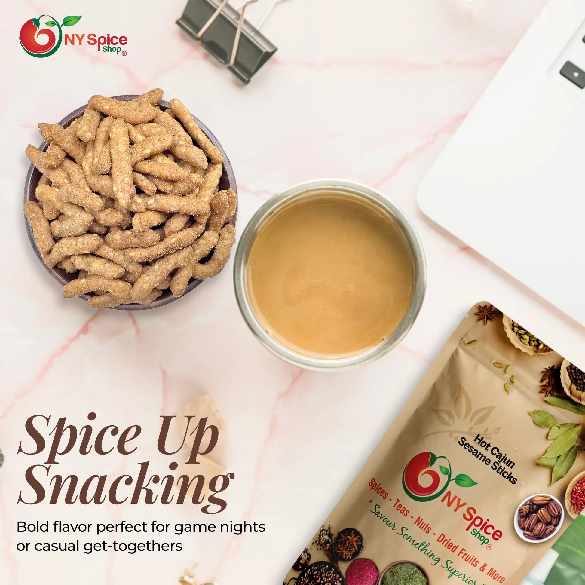 Hot Cajun Sesame Sticks - NY Spice Shop