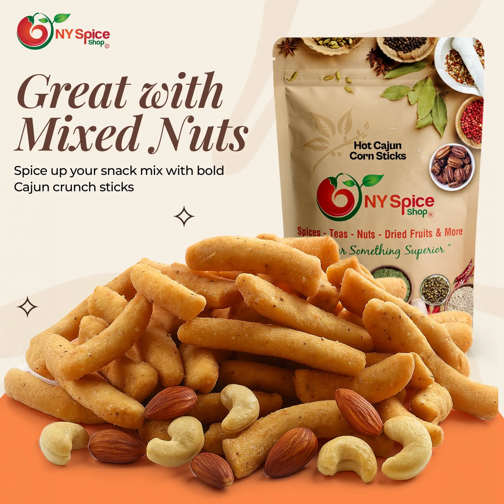 Hot Cajun Corn Sticks - NY Spice Shop