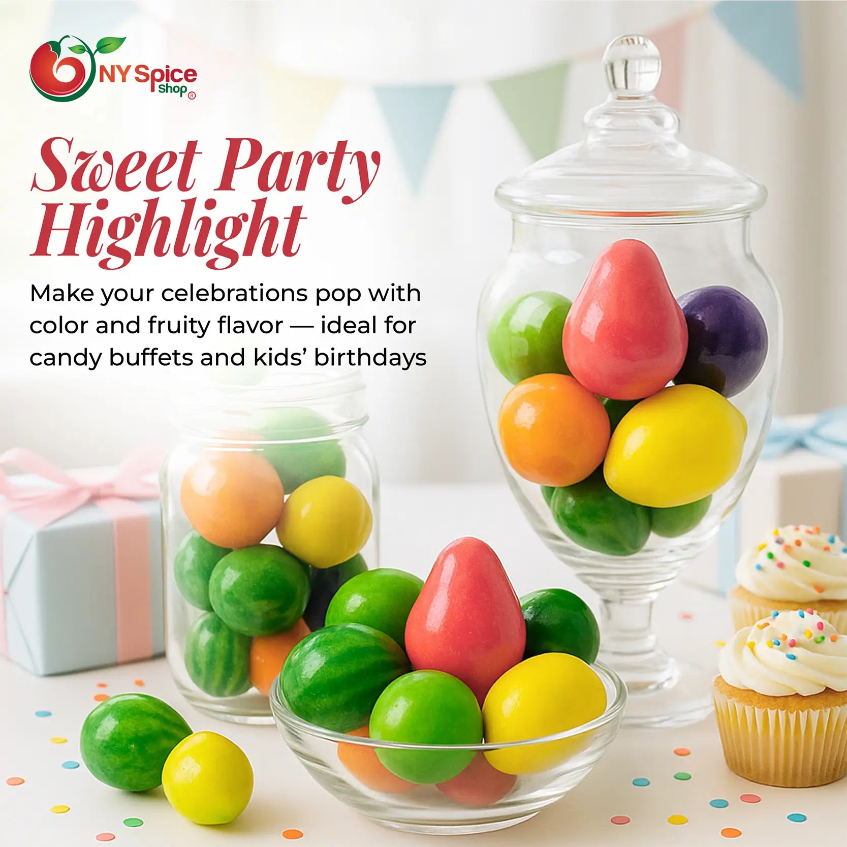 Mega Fruit Gumballs - NY Spice Shop