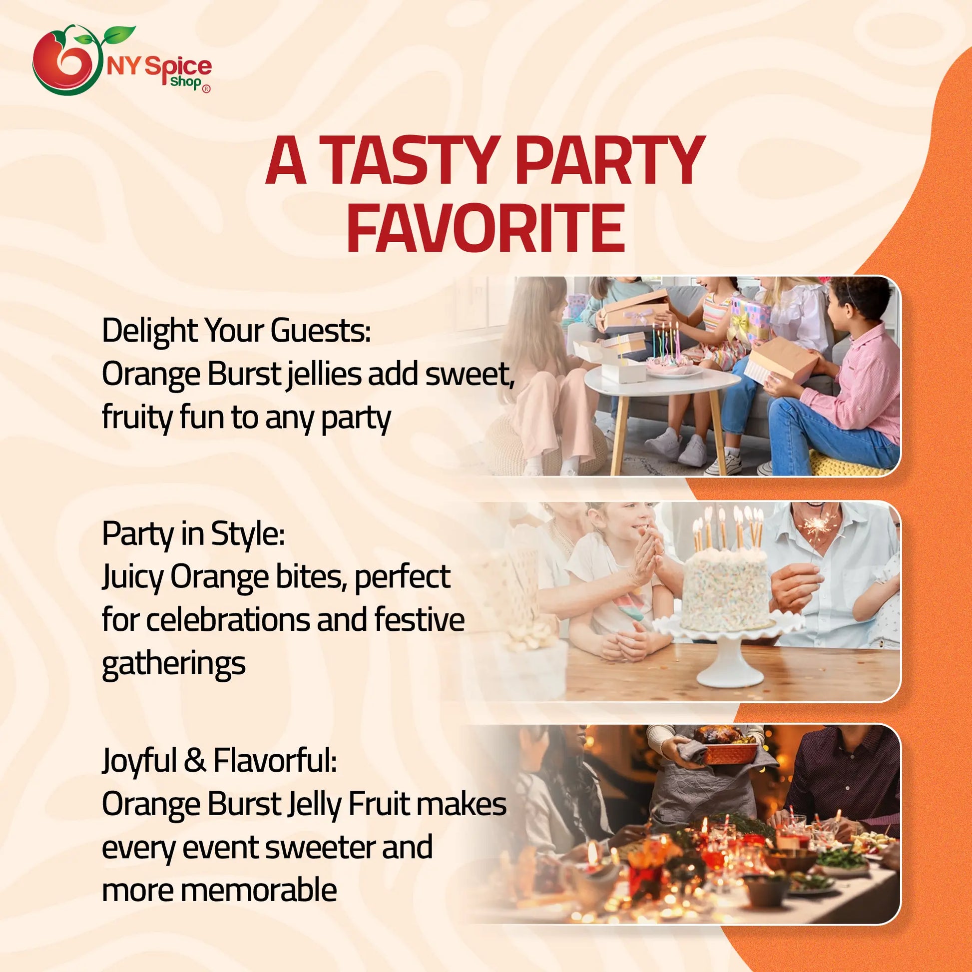 Orange Fruit Filled Gummy - NY Spice Shop