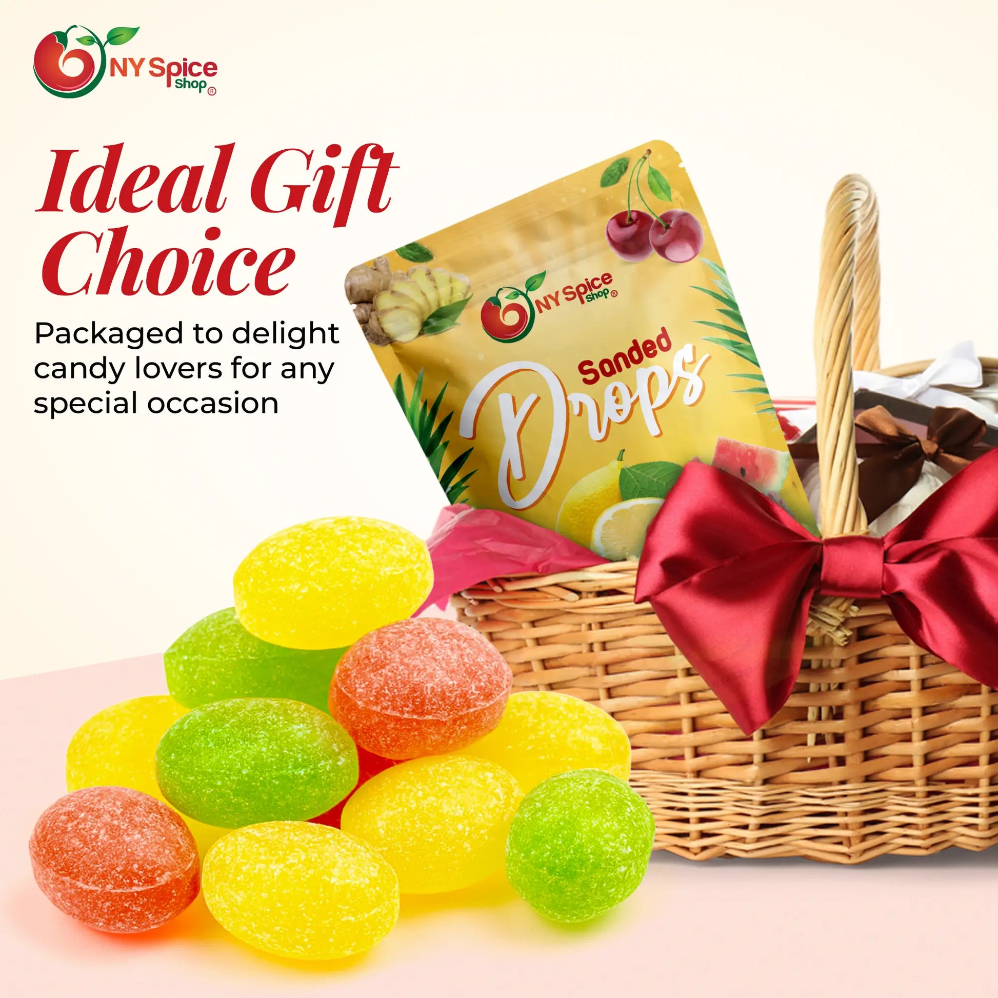 Sanded Assorted Fruit Drops - NY Spice Shop