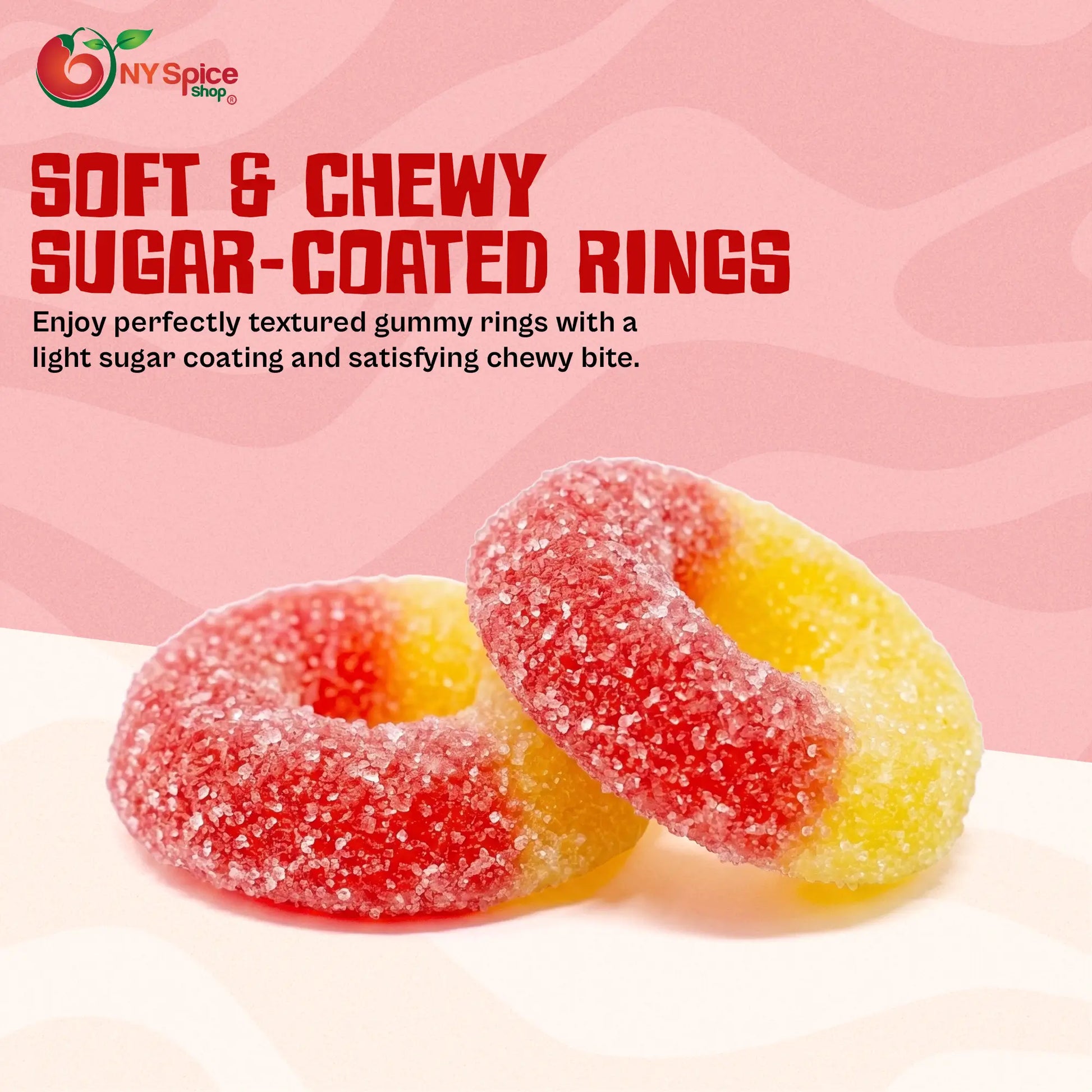 Strawberry and Banana Gummy Rings - NY Spice Shop