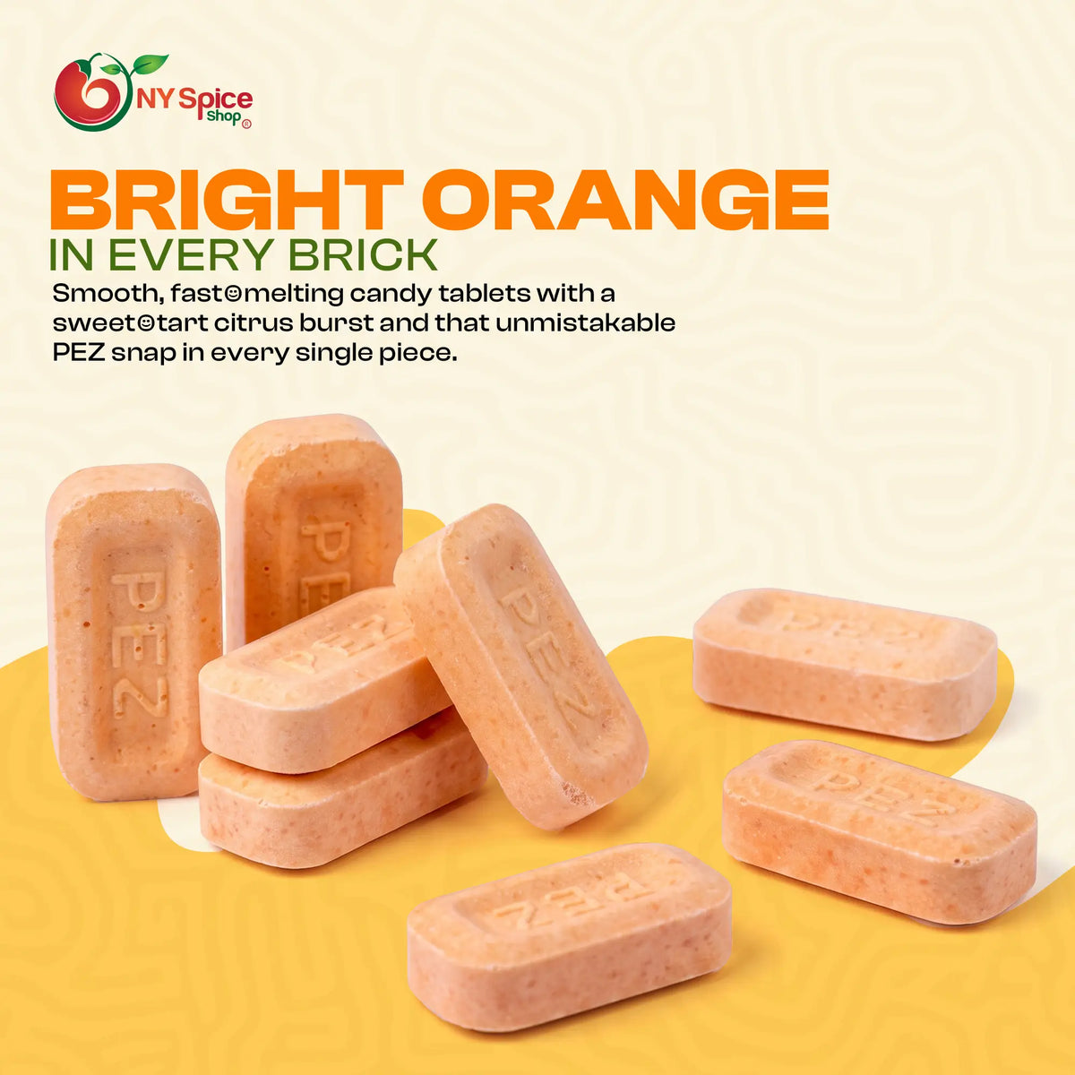 PEZ Orange Candy Unwrapped