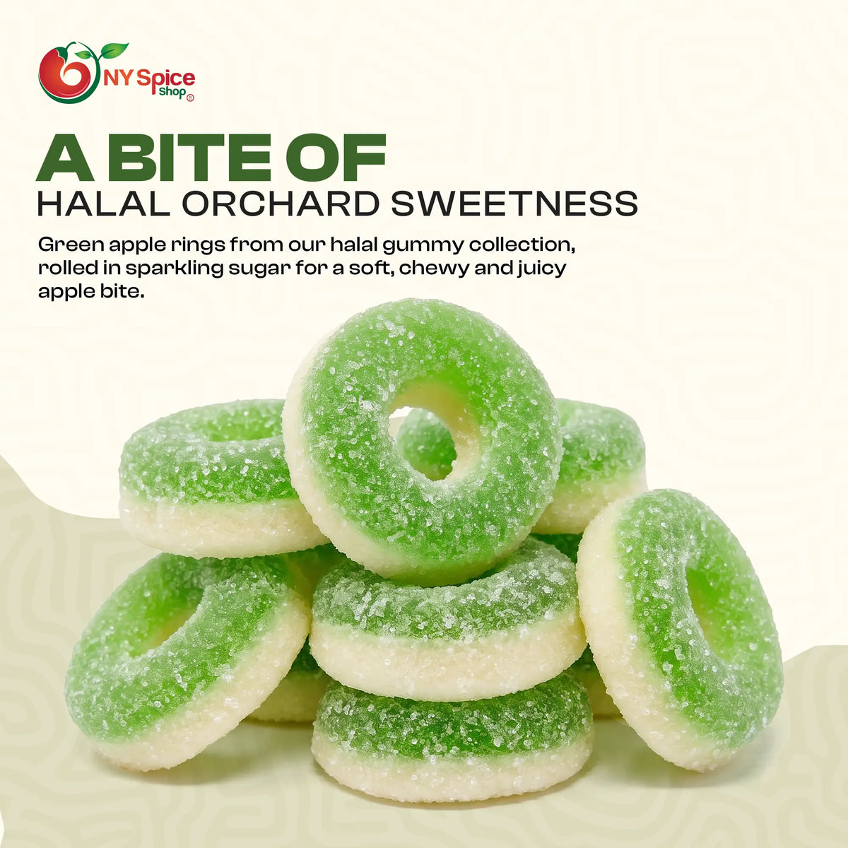 Halal Gummy Apple Rings - NY SPICE SHOP