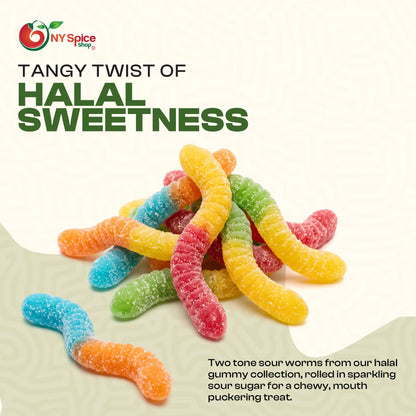 Halal Sour Gummy Worms - NY Spice Shop