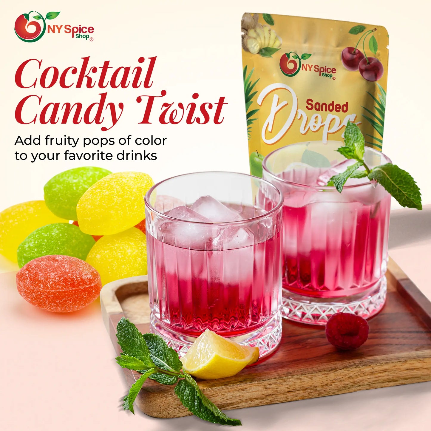 Sanded Assorted Fruit Drops - NY Spice Shop