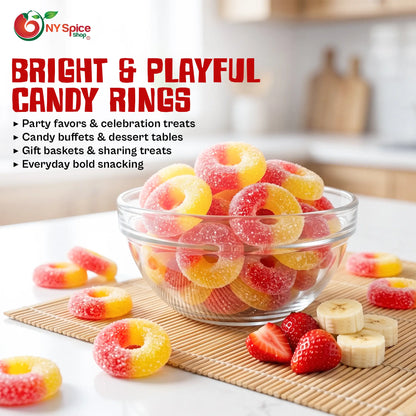 Strawberry and Banana Gummy Rings - NY Spice Shop