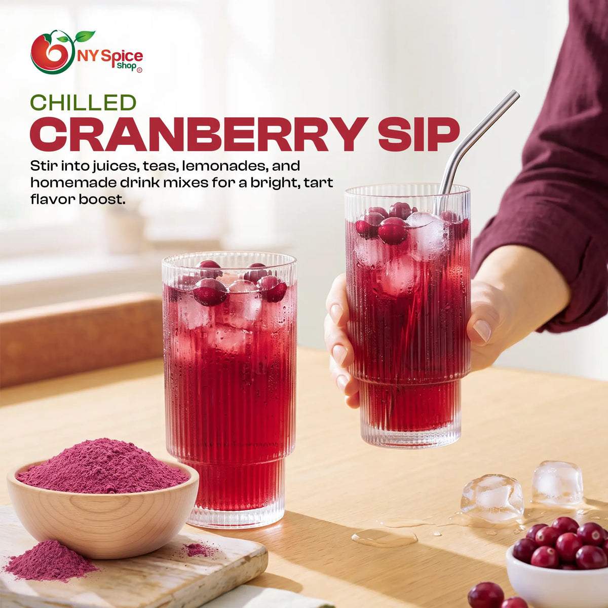 Cranberry fruit powder