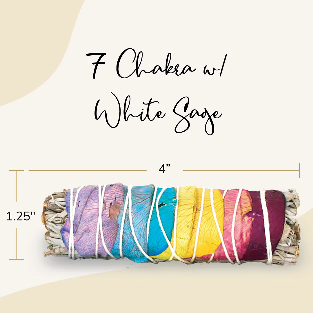  7 Chakra White Sage Smudge Stick - NY Spice Shop 