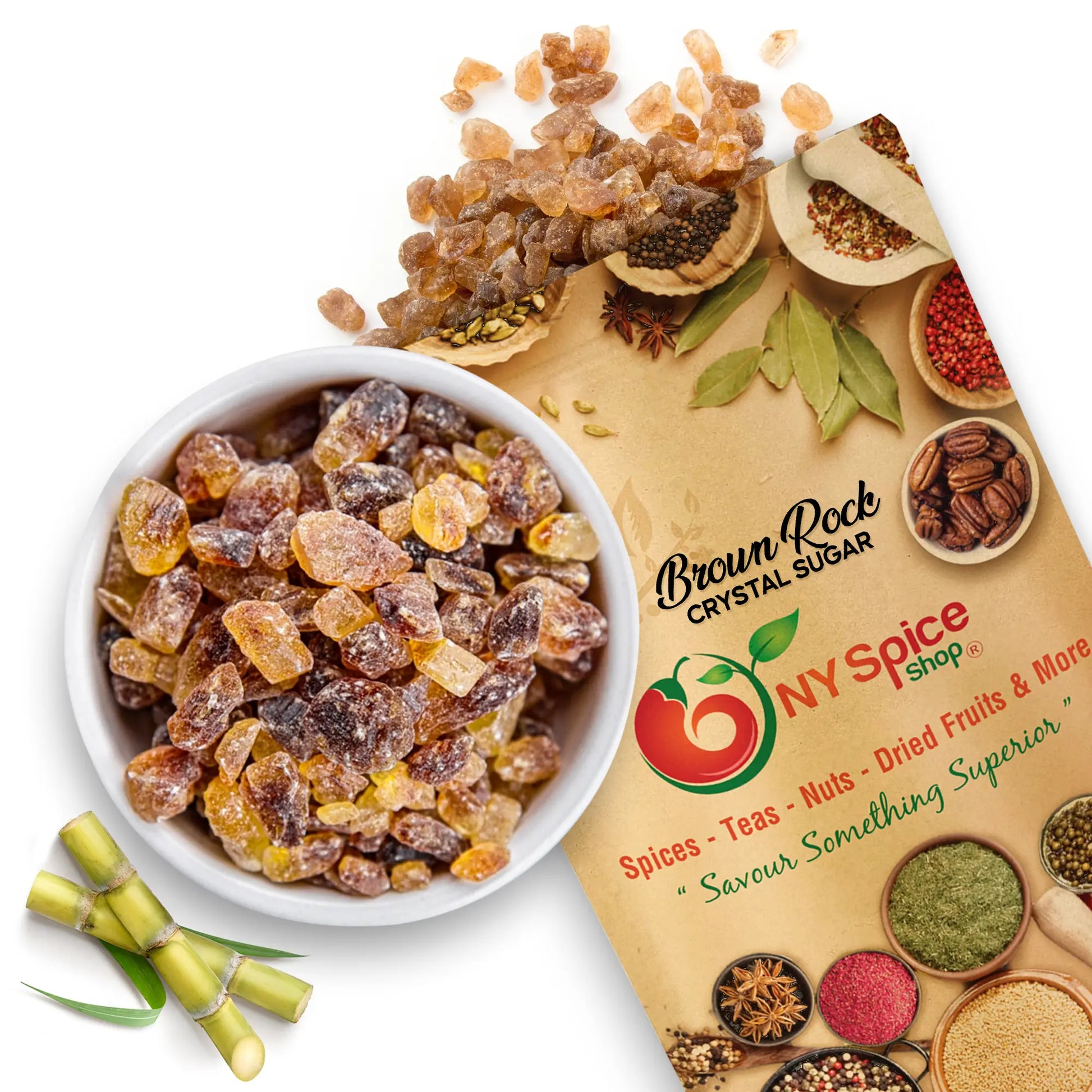 Brown Rock Crystal Sugar - Crystal Sugar - NY Spice Shop
