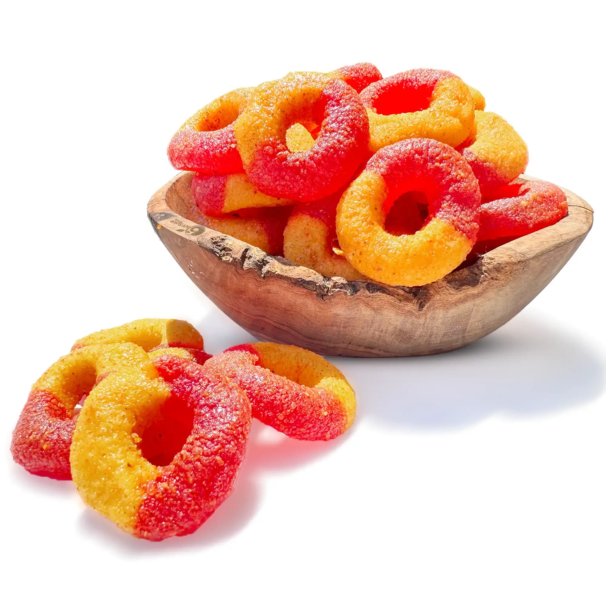 Chamoy Spicy Gummy Peach Rings