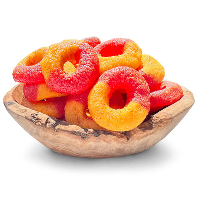 Chamoy Spicy Gummy Peach Rings