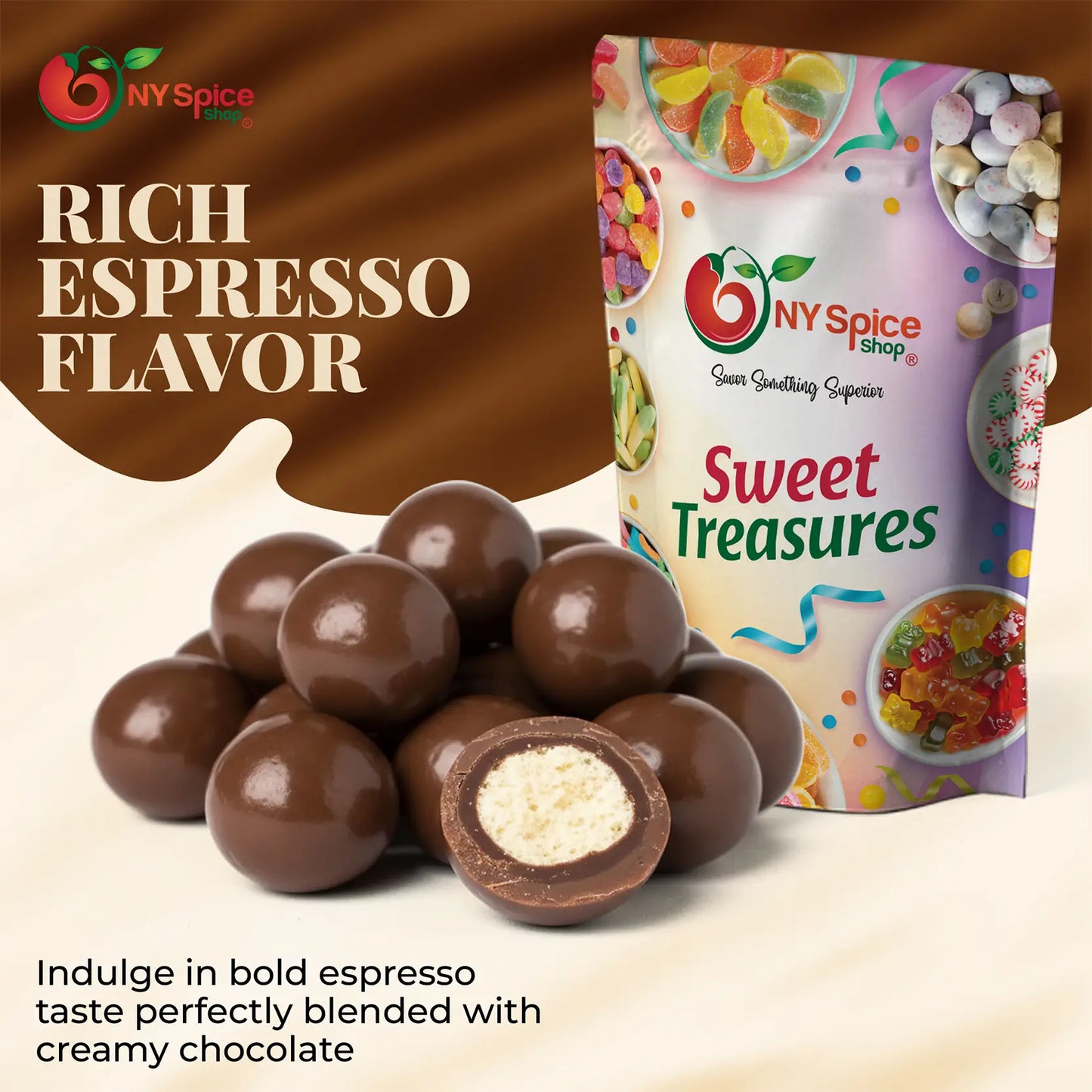 Espresso Malted Milk Balls - NY Spice Shop