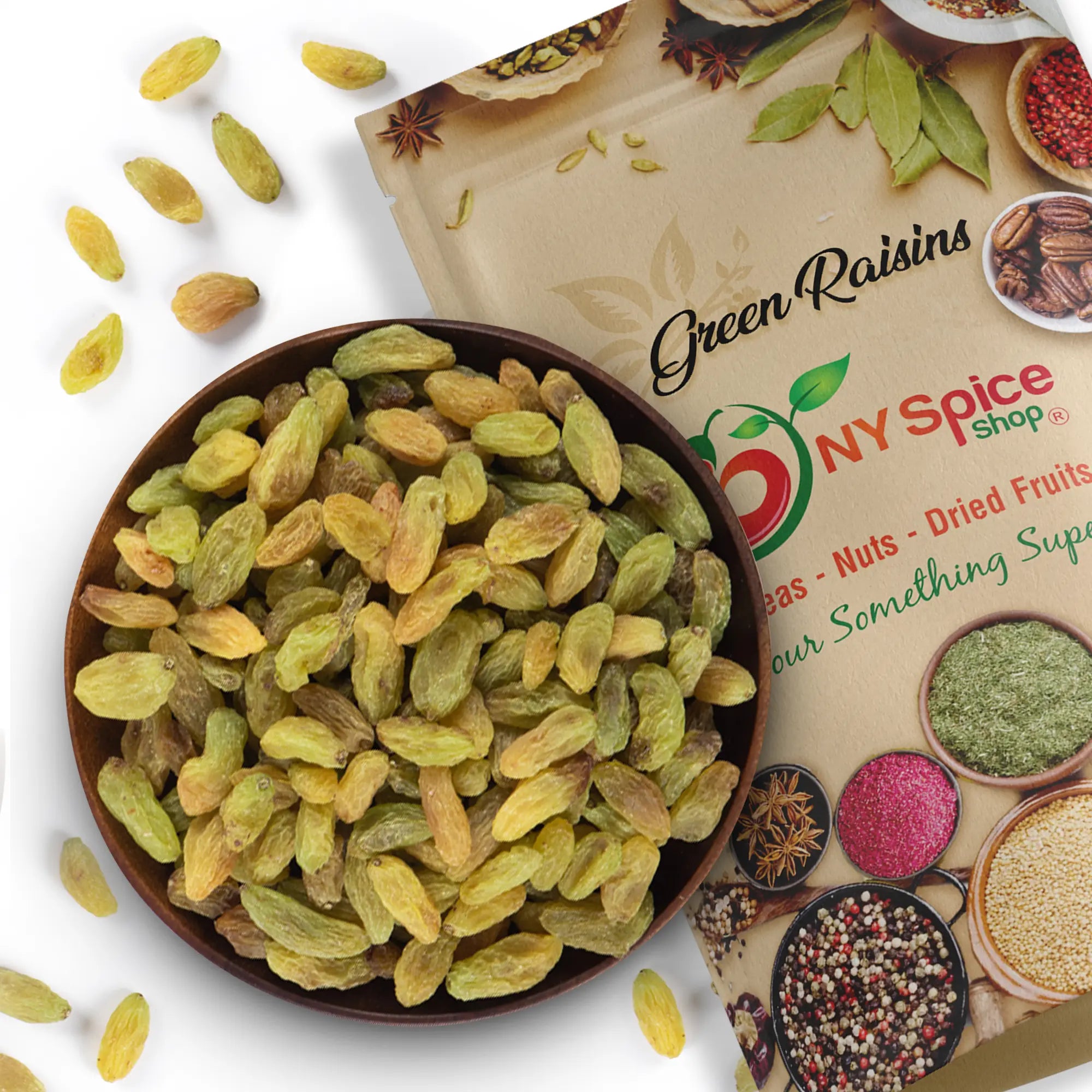 Deep Green Raisin Green Raisins - SunderKand - NY Spice Shop - Buy Green Raisins Online
