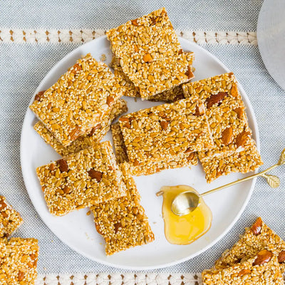 Honey Sesame Crunch Bars