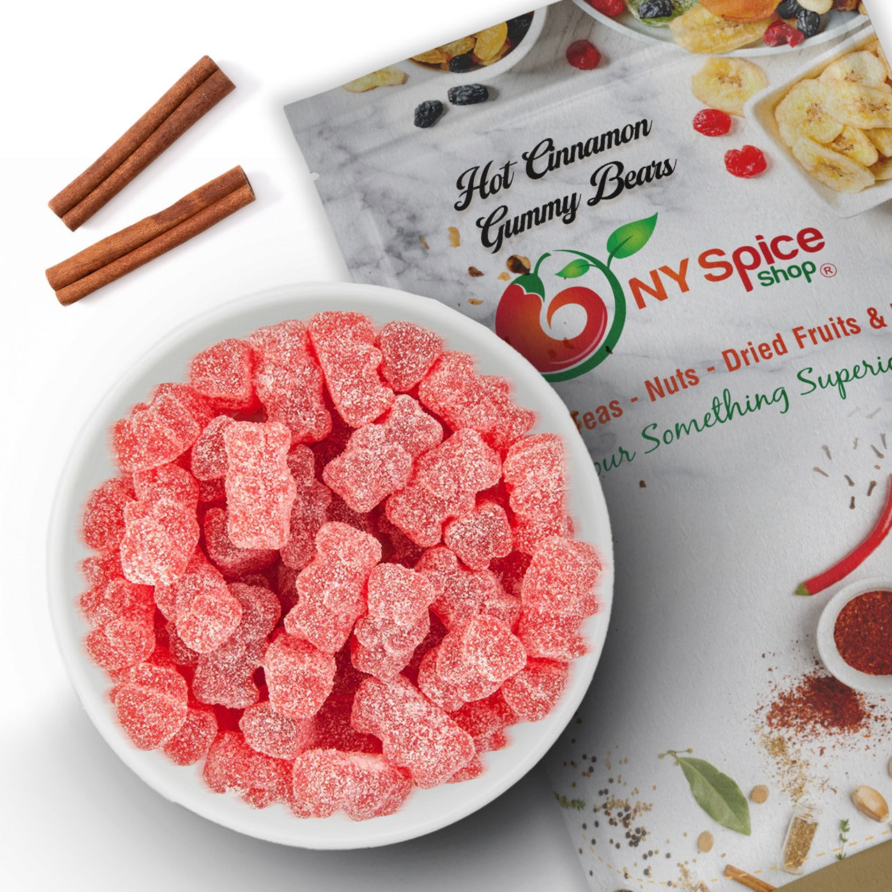 センペルビウム 輸入 My Candy Shop Hot Cinnamon Gummy Bears - NY Spice Shop - Buy Gummy Bears Online
